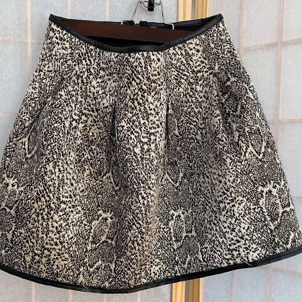 Leather pretty gold sparkle ✨ and black skirt